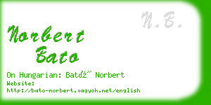 norbert bato business card